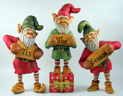Tis The Season elves carving by Dale Green
