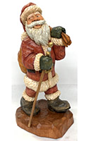 Strollin Santa by Dale Green Wood Carving