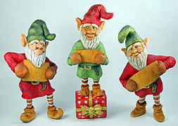 Tis The Season elves carving rough outs by Dale Green
