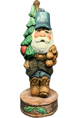 Woodsman Santa with bear from the Ellis Olson Collection of Roughouts